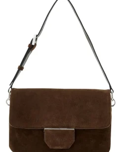 AllSaints Ondine Suede Shoulder Fango Brown Outlet