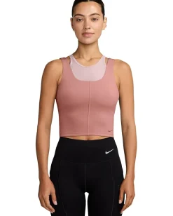 Nike One Fitted Dri-FIT Cropped Tank Top Rust Pink/Canyon Rust Discount