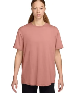 Nike One Relaxed Dri-FIT Short-Sleeve Top Rust Pink