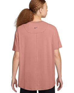 Nike One Relaxed Dri-FIT Short-Sleeve Top Rust Pink