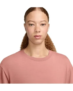 Nike One Relaxed Dri-FIT Short-Sleeve Top Rust Pink