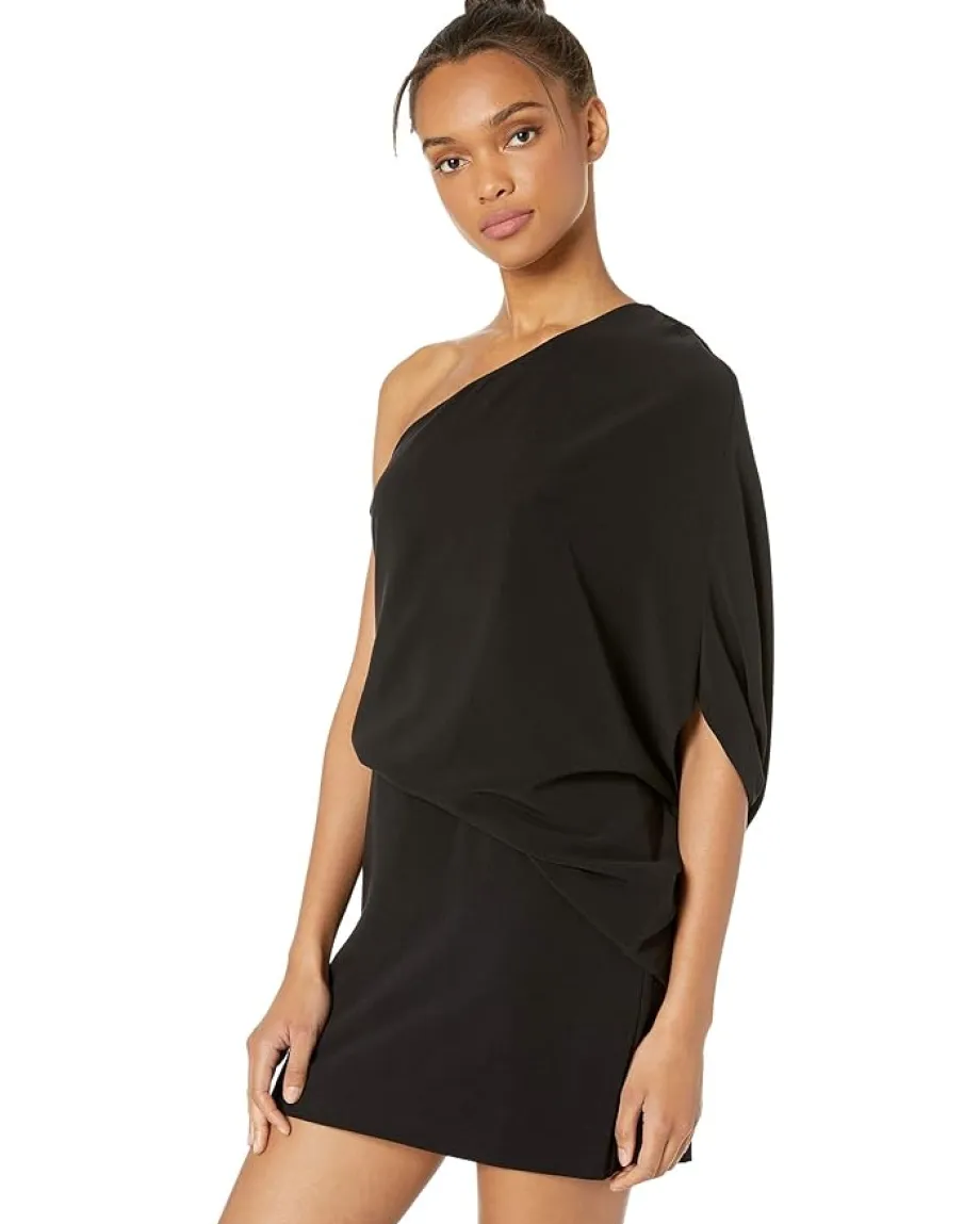 Women Halston One Shoulder Asymmetrical Sleeve Dress