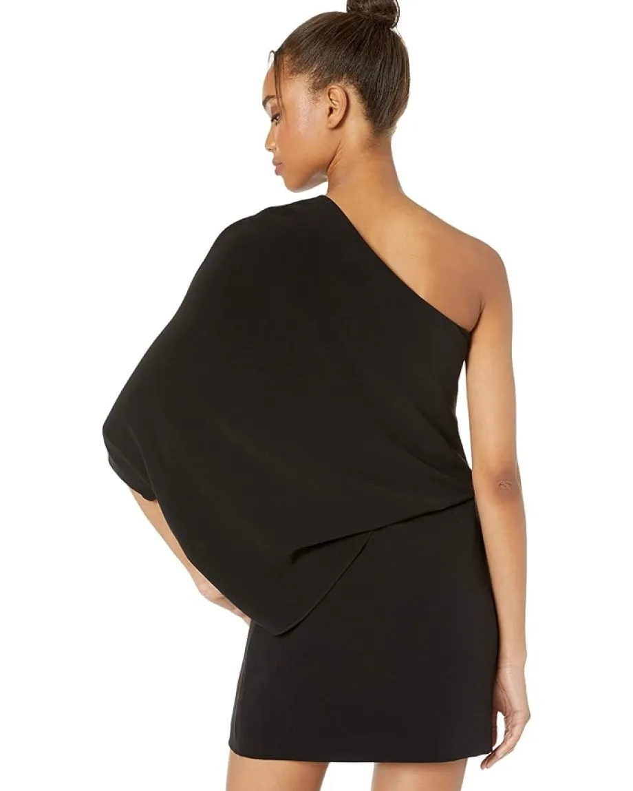 Women Halston One Shoulder Asymmetrical Sleeve Dress