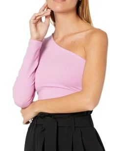 Women Susana Monaco One Shoulder Crop Top