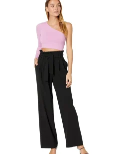 Women Susana Monaco One Shoulder Crop Top