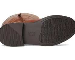 Naturalizer Ontime Wide Calf Knee High Boots English Tea Brown Leather Best