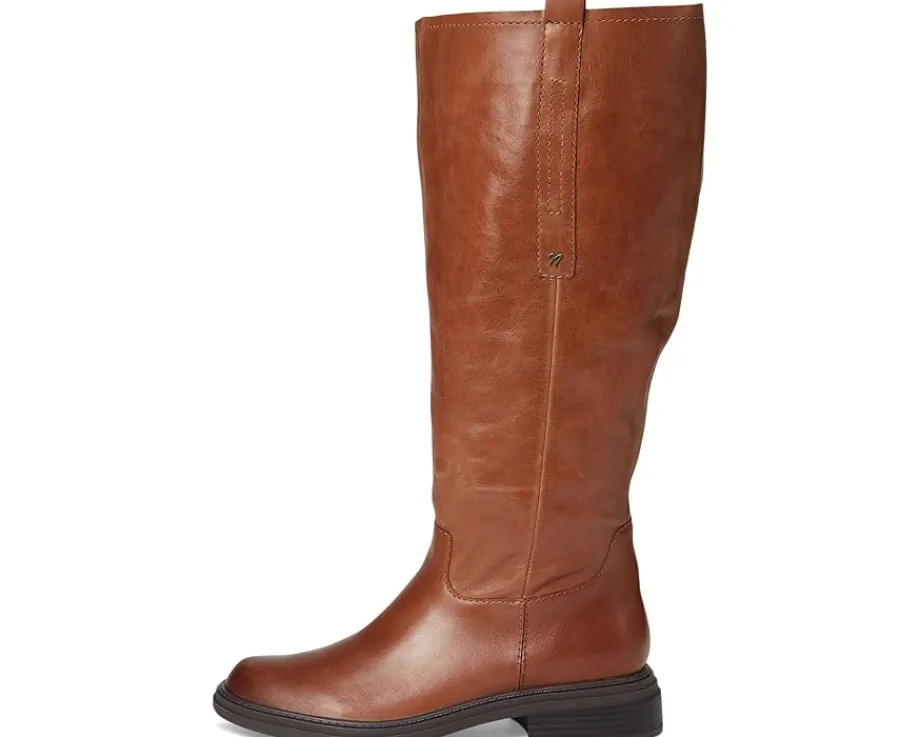 Naturalizer Ontime Wide Calf Knee High Boots English Tea Brown Leather Best