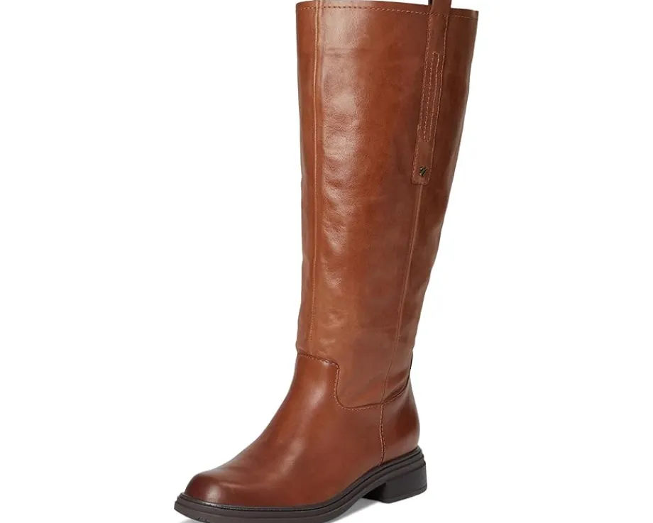 Naturalizer Ontime Wide Calf Knee High Boots English Tea Brown Leather Best