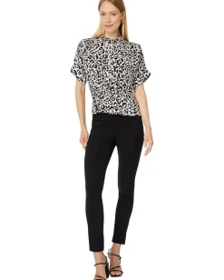 NIC+ZOE Onyx Animal Top Black Multi Outlet
