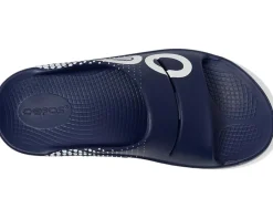 OOFOS OOahh Sport Slide Matrix Navy Discount