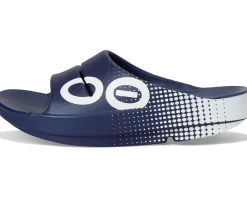 OOFOS OOahh Sport Slide Matrix Navy Discount
