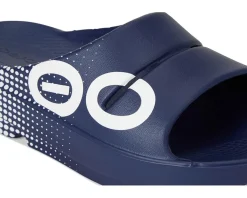 OOFOS OOahh Sport Slide Matrix Navy Discount
