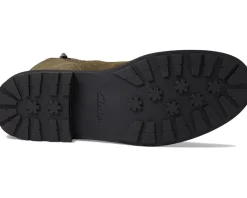 Clarks Opal Sky Dark Olive Suede New