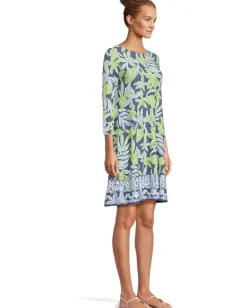 Lilly Pulitzer Ophelia Dress Sapphire Pool Tropical Tango Engineered Dress Clearance