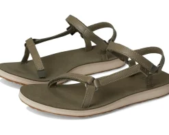 Teva Original Universal Slim Lea Burnt Olive New