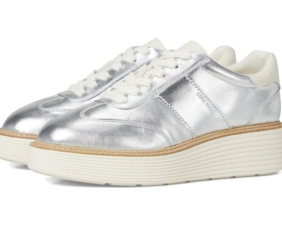 Cole Haan Originalgrand Max Platform Sneakers Silver Metallic/Ivory Hot
