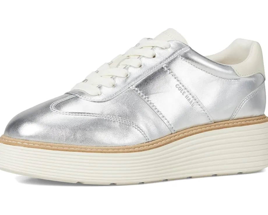 Cole Haan Originalgrand Max Platform Sneakers Silver Metallic/Ivory Hot