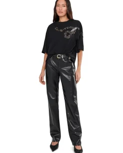 AllSaints Ouros Amelie Tee Black Outlet