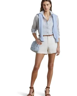 Lauren Ralph Lauren Oversize Striped Cotton Voile Shirt Sale