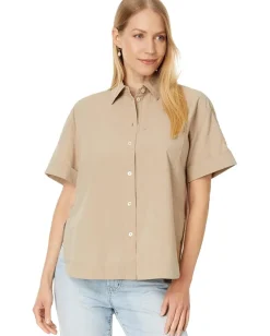 Women Madewell Oversized Boxy Button-Up Shirt in Signature Poplin