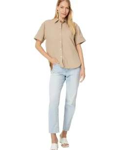 Women Madewell Oversized Boxy Button-Up Shirt in Signature Poplin