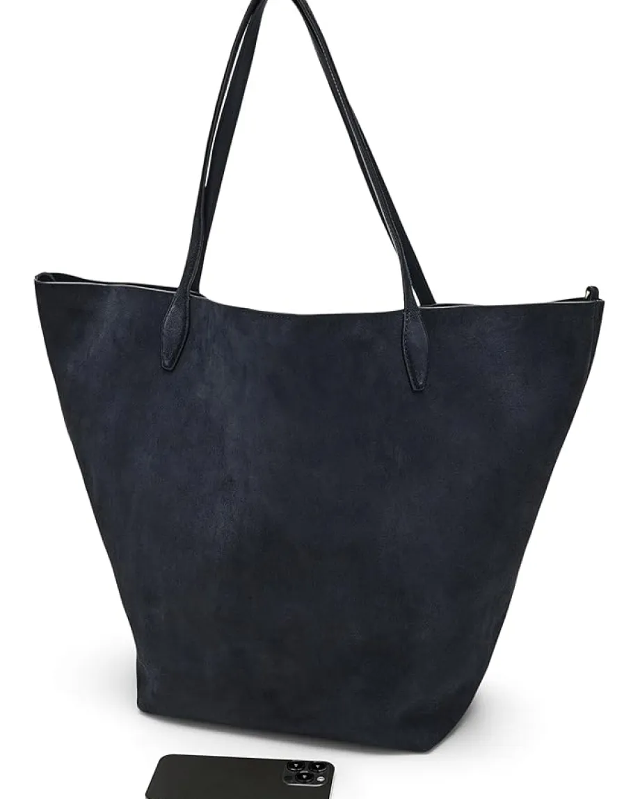 Madewell Oversized Soft Grain Shopper - Suede Juniper Berry Outlet