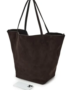 Madewell Oversized Soft Grain Shopper - Suede Dark Carob Clearance