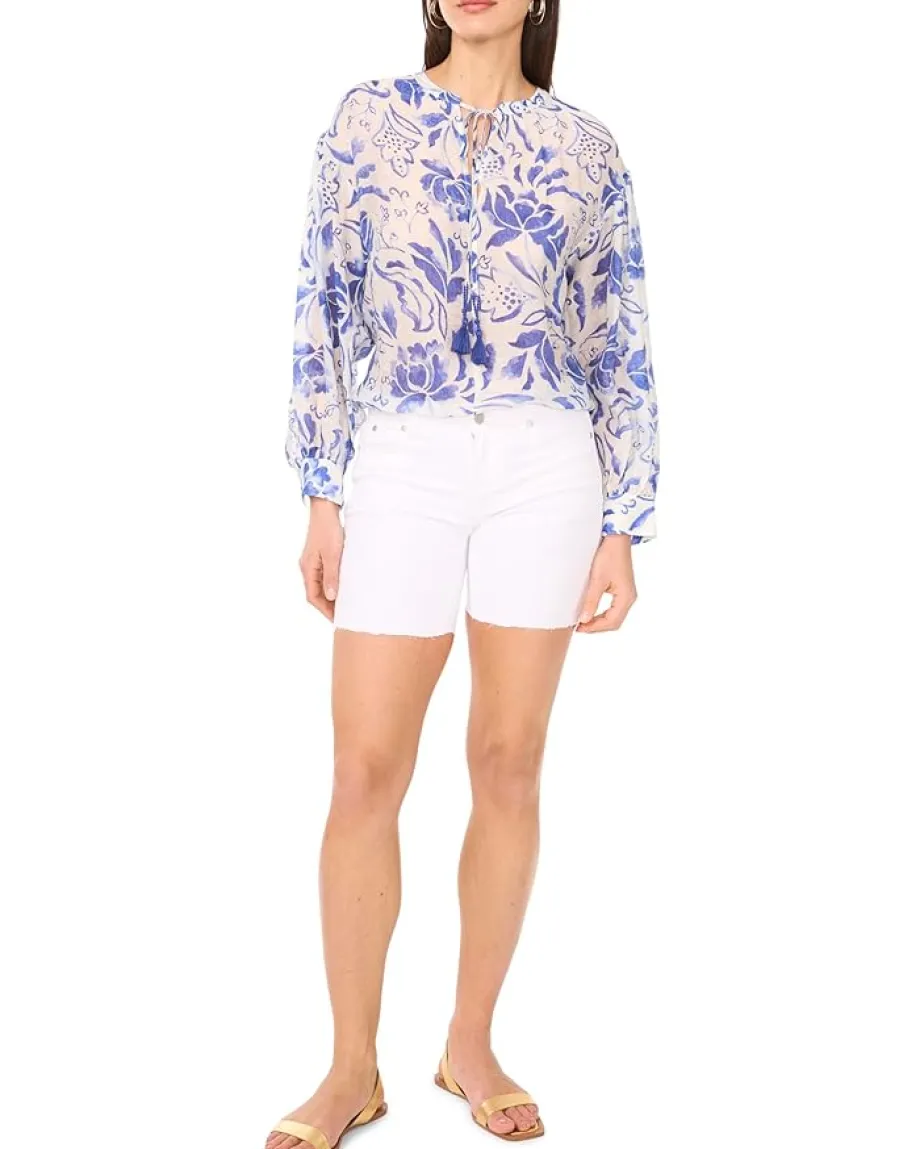 Vince Camuto Oversized Tie Front Top Sapphire Sky Clearance