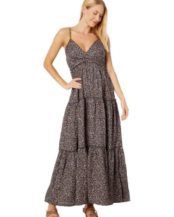 Women Lucky Brand Paisley Tiered Maxi Dress