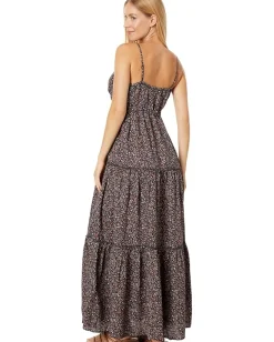 Women Lucky Brand Paisley Tiered Maxi Dress