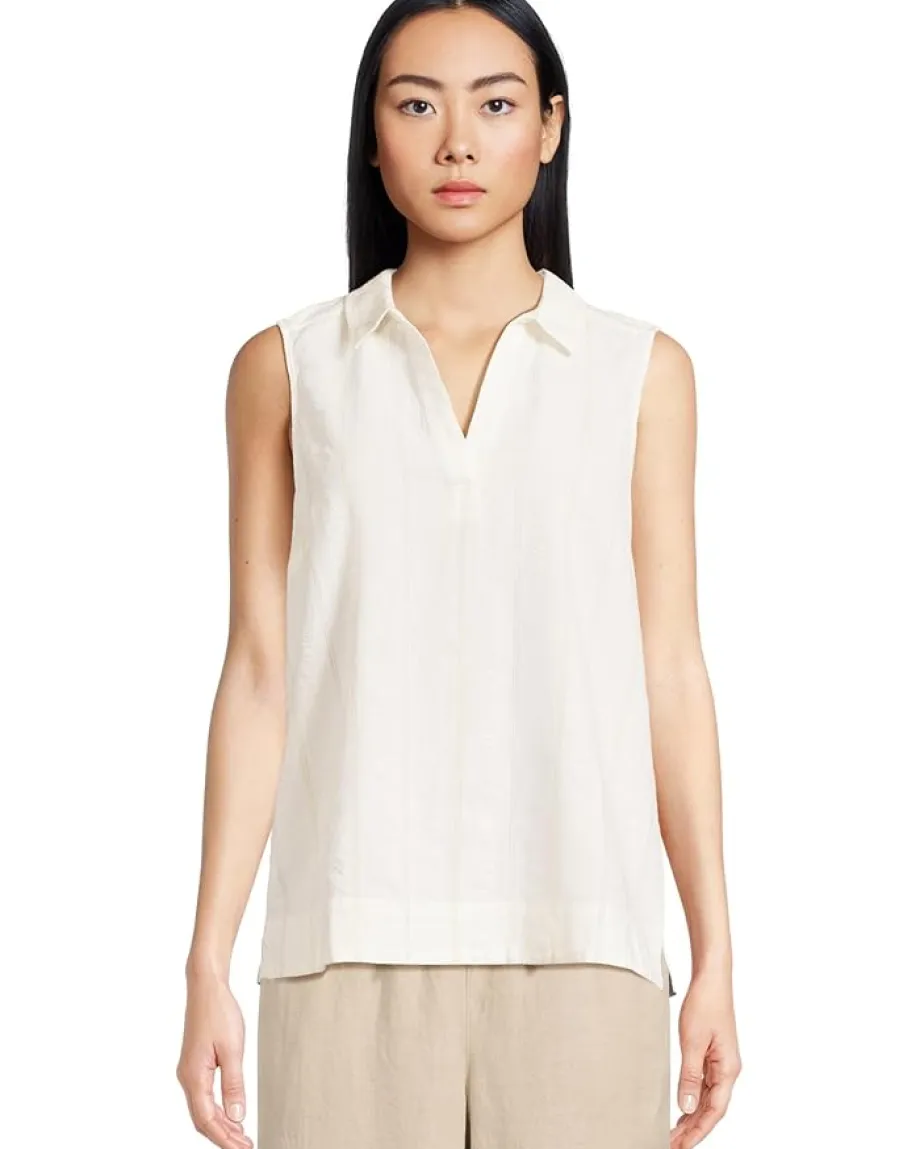 Tommy Bahama Palm View Pop-Over Top White New