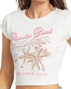 Roxy Paradise Bound Cropped T-Shirt Egret