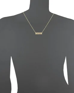 Women Rebecca Minkoff Pave Rectangle Pendant Necklace