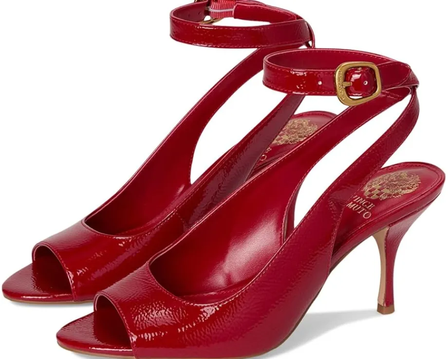 Vince Camuto Pavles Peep Toe High Heel Sandals Flame