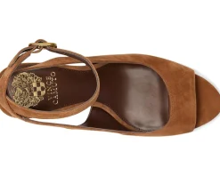 Vince Camuto Pavles Peep Toe High Heel Sandals Burnt Sugar Online