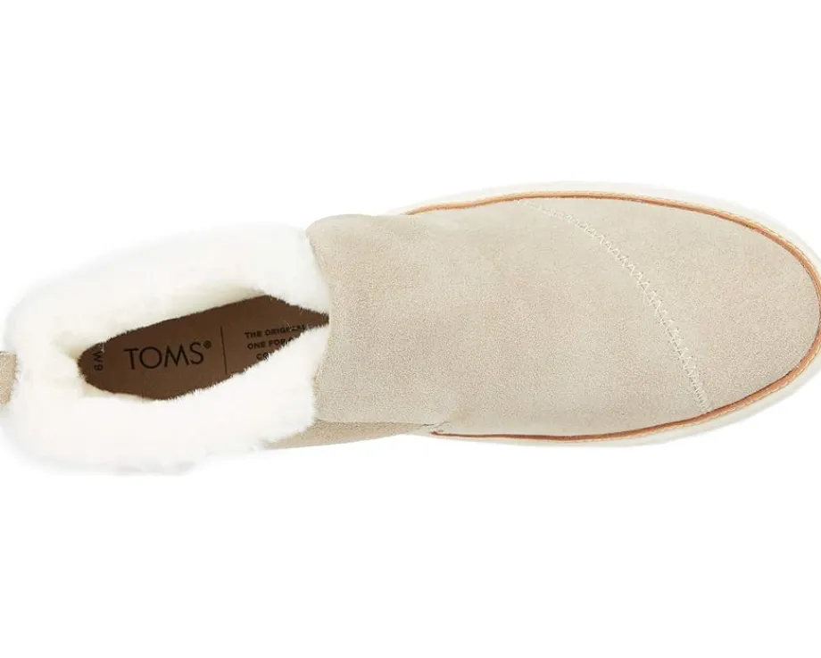 TOMS Paxton Water-Resistant Slip-Ons Cobblestone Suede/Faux Fur Best