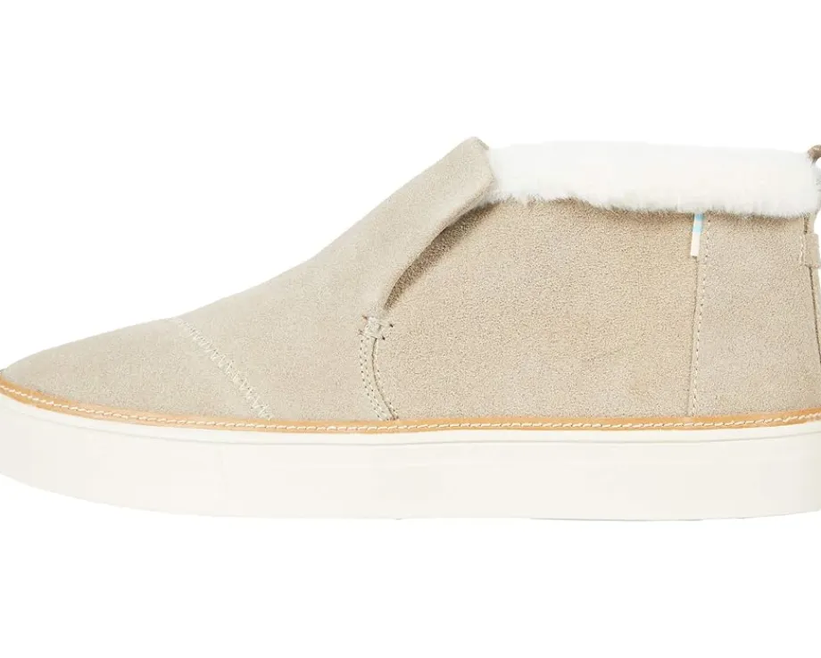TOMS Paxton Water-Resistant Slip-Ons Cobblestone Suede/Faux Fur Best