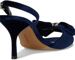 Vince Camuto Paycen Bow Detail Slingback High Heel Sandal Deep Navy Clearance