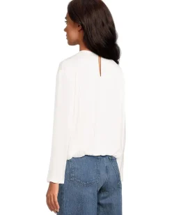 Madewell Peach Long Sleeve Bubble Shirt Winter White Clearance