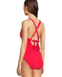 Women Tommy Bahama Pearl Novelty Vneck One-Piece