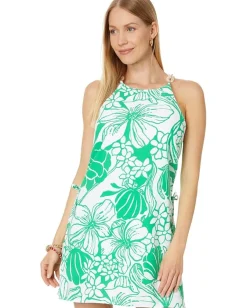 Lilly Pulitzer Pearl Shift Romper Spearmint Oversized Kiss My Tulips Sale