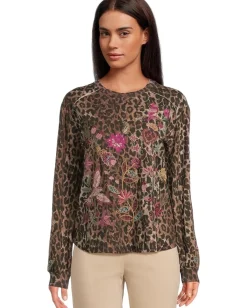 Women Johnny Was Penellope Seamed Sleeve T-Shirt