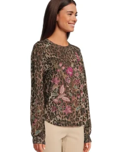 Women Johnny Was Penellope Seamed Sleeve T-Shirt