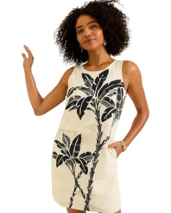 Women Tommy Bahama Peninsula Palms Sleeve Shift Dress