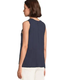 Mod-o-doc Peplum Tank Vibrant Navy Clearance