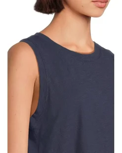 Mod-o-doc Peplum Tank Vibrant Navy Clearance