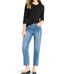 NIC+ZOE Perfect Knit Long Sleeve Top Black Onyx Sale
