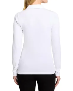 NIC+ZOE Perfect Knit Rib Polo Paper White New