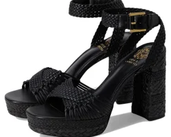 Vince Camuto Pessa Woven Platform Sandals Black