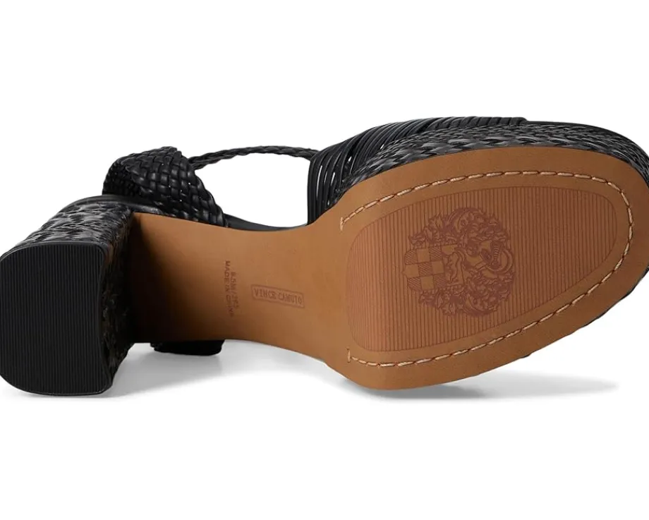 Vince Camuto Pessa Woven Platform Sandals Black